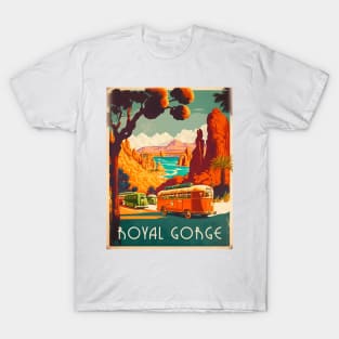 Royal Gorge Arkansas Vintage Travel Art Poster T-Shirt